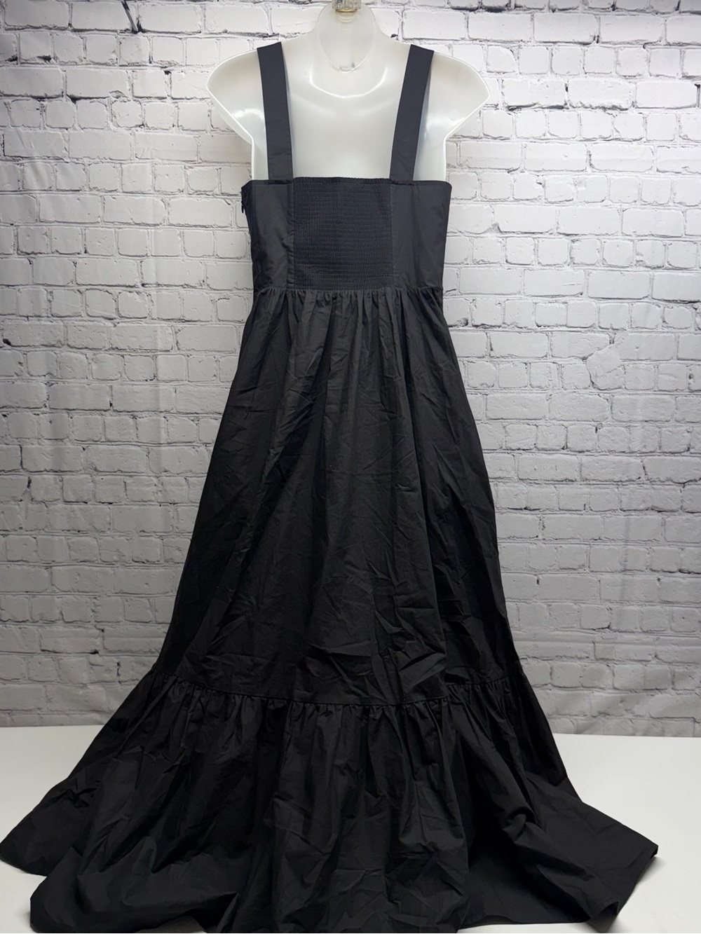 A.L.C. Black Ruched Bust Maxi Dress with Tiered Hem size 6 nwot - Picture 4 of 13